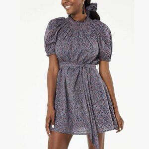 Roller Rabbit Natal Ainsley Floral Puff Sleeve Dress with Tie Women’s Size XS